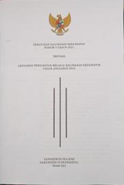 PERATURAN KALURAHAN KEDUNGPOH NOMOR 9 TAHUN 2021 TENTANG ANGGARAN PENDAPATAN DAN BELANJA KALURAHAN K